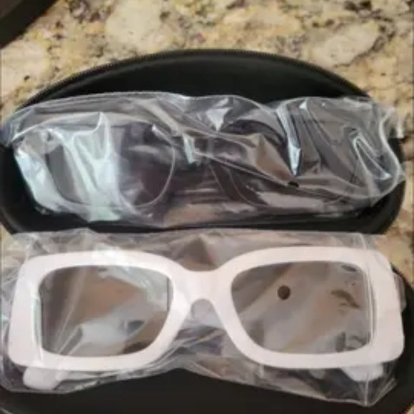 2pcs Rectangle Frame Fashion Sunglasses main image 4